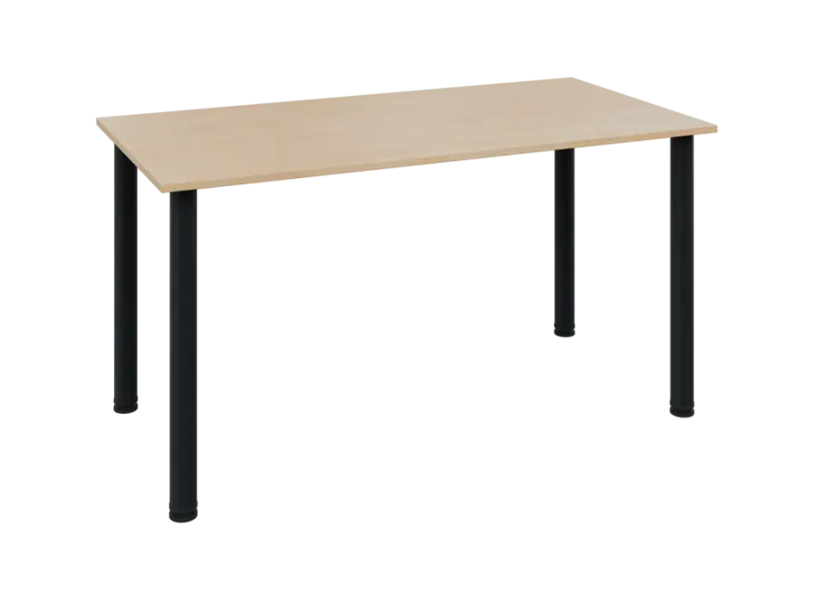 JOS 140/LAK Jednací stůl 1400 x 700 x 18 mm, deska bříza irská / nohy černé