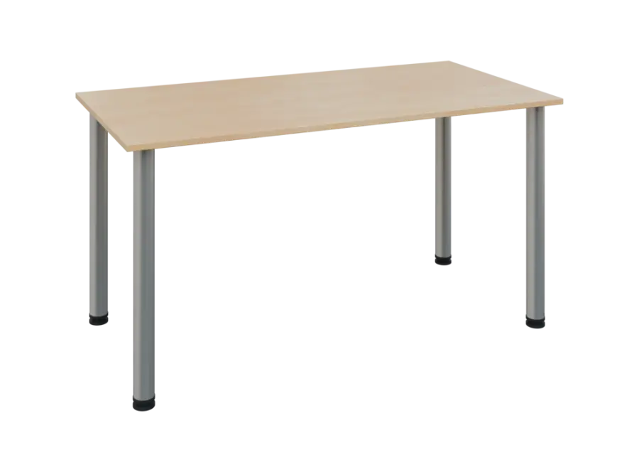 JOS 140/LAK Jednací stůl 1400 x 700 x 18 mm, deska bříza irská / nohy stříbrné