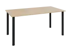 JOS 160/LAK Jednací stůl 1600 x 800 x 18 mm, deska bříza irská / nohy černé