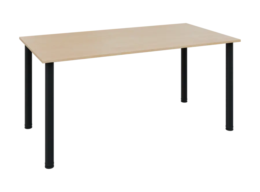 JOS 160/LAK Jednací stůl 1600 x 800 x 18 mm, deska bříza irská / nohy černé