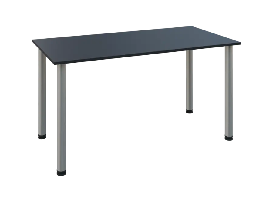 JOS 140/LAK Jednací stůl 1400 x 700 x 18 mm, deska antracit / nohy stříbrné