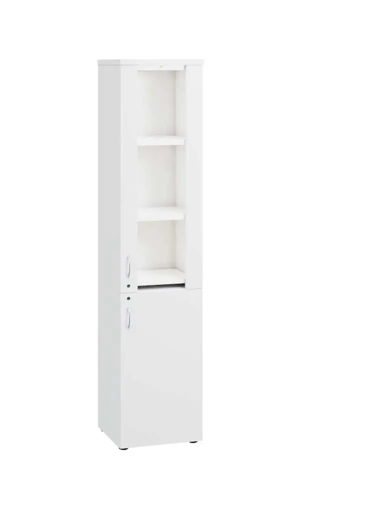 LE LED - 401 skříň lékařská s LED osvětlením, korpus bílý, dvířka bílá