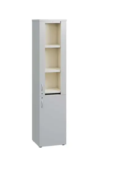 LE LED - 401 skříň lékařská s LED osvětlením, korpus šedý, dvířka šedá