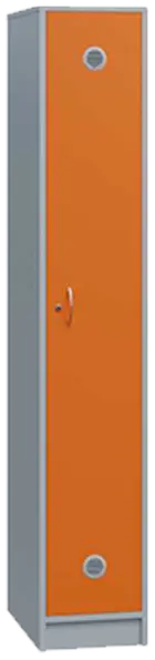STL - 180 - 30 šatní skříň dřevěná, 1-dveřová, šatní tyč, 1800 x 300 x 500, sokl, korpus šedá/dveře