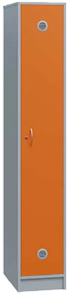 STL - 180 - 40 šatní skříň dřevěná, 1-dveřová, šatní tyč, 1800 x 400 x 500, sokl, korpus šedá/dveře