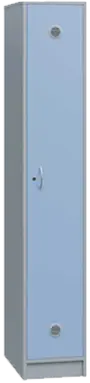 SSL - 180 - 30 šatní skříň dřevěná, 1-dveřová, háček, 1800 x 300 x 500, sokl, korpus šedá/dveře blankyt