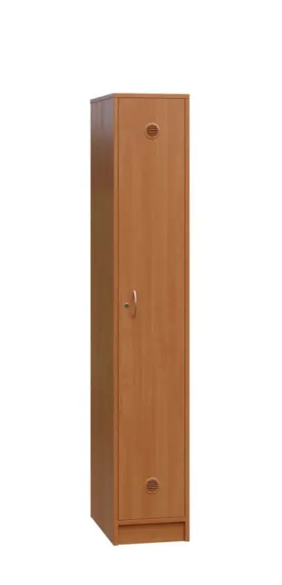 SSL - 180 - 40 šatní skříň dřevěná, 1-dveřová, háček, 1800 x 400 x 500, sokl, olše jantar