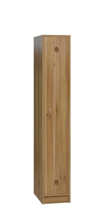 SSL - 180 - 40 šatní skříň dřevěná, 1-dveřová, háček, 1800 x 400 x 500, sokl, ořech světlý