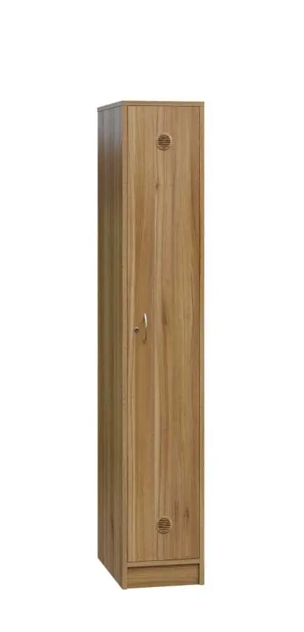 SSL - 180 - 40 šatní skříň dřevěná, 1-dveřová, háček, 1800 x 400 x 500, sokl, ořech světlý