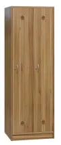 SSL - 180 - 80 šatní skříň dřevěná, 2-dveřová, háček, 1800 x 800 x 500, sokl, ořech světlý