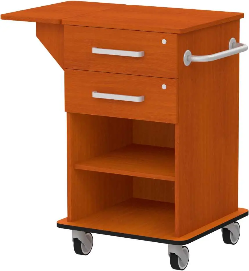 VIZITA 01 N mobilní vozík vizitový, korpus třešeň šumavská, čílka třešeň šumavská