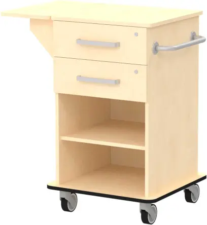 VIZITA 01 N mobilní vozík vizitový, korpus bříza irská, čílka bříza irská