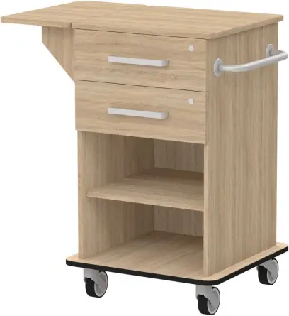 VIZITA 01 N mobilní vozík vizitový, korpus dub bardolino, čílka dub bardolino