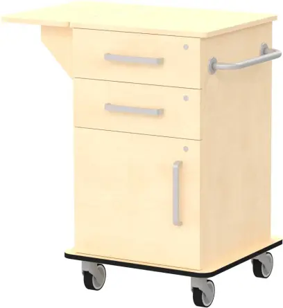 VIZITA 01 D mobilní vozík vizitový, korpus bříza irská, čílka bříza irská