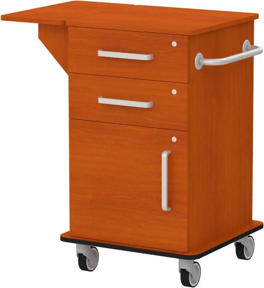 VIZITA 01 D mobilní vozík vizitový, korpus třešeň šumavská, čílka třešeň šumavská