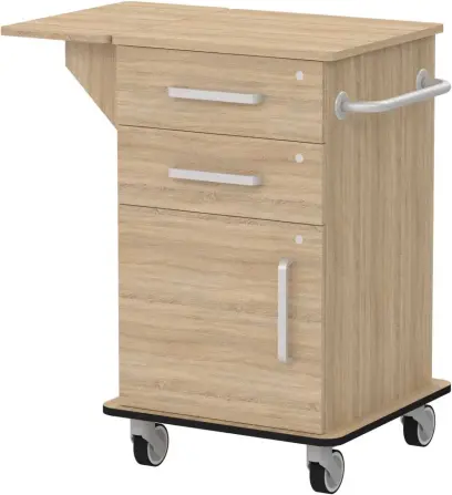 VIZITA 01 D mobilní vozík vizitový, korpus dub bardolino, čílka dub bardolino