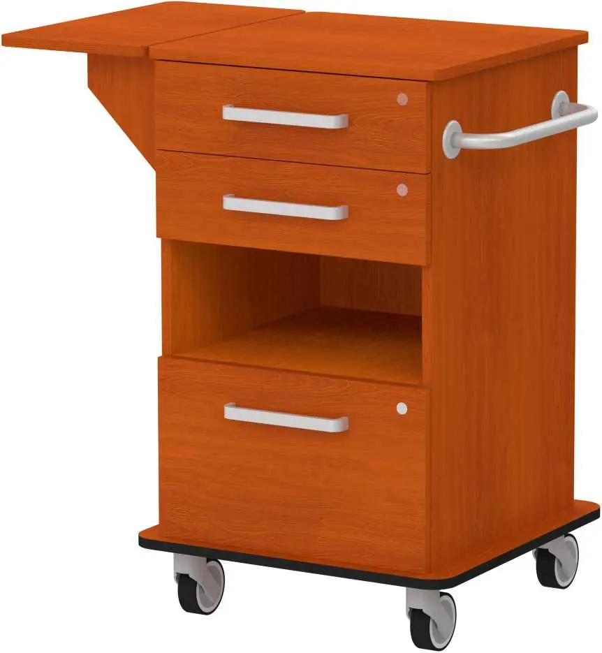 VIZITA 02 N mobilní vozík vizitový, korpus třešeň šumavská, čílka třešeň šumavská