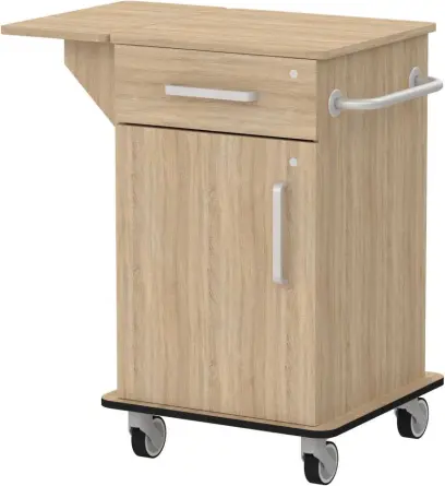 VIZITA 02 D mobilní vozík vizitový, korpus dub bardolino, čílka dub bardolino