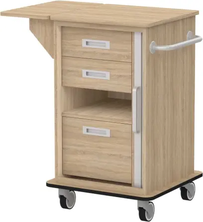 VIZITA 02 R mobilní vozík vizitový, korpus dub bardolino, čílka dub bardolino