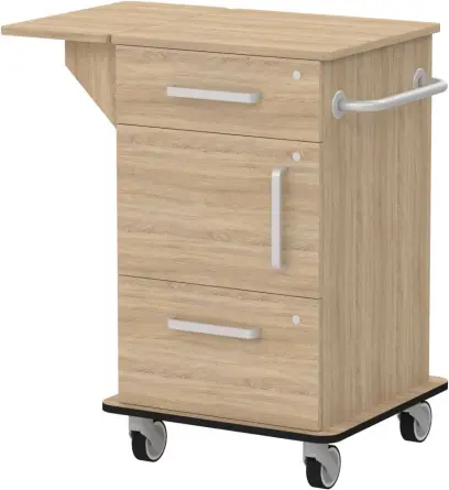 VIZITA 03 D mobilní vozík vizitový, korpus dub bardolino, čílka dub bardolino