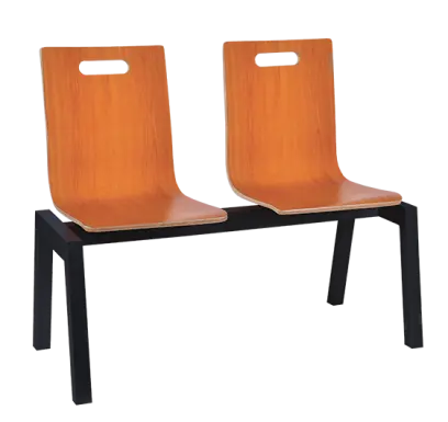 MEGAN 2, dřevěná lavice do čekárny, 2-sedák, třešeň, kostra černá