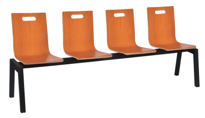 MEGAN 4, dřevěná lavice do čekárny, 4-sedák, třešeň, kostra černá