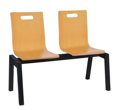 MEGAN PLUS 2, dřevěná lavice do čekárny, 2-sedák, buk, kostra černá