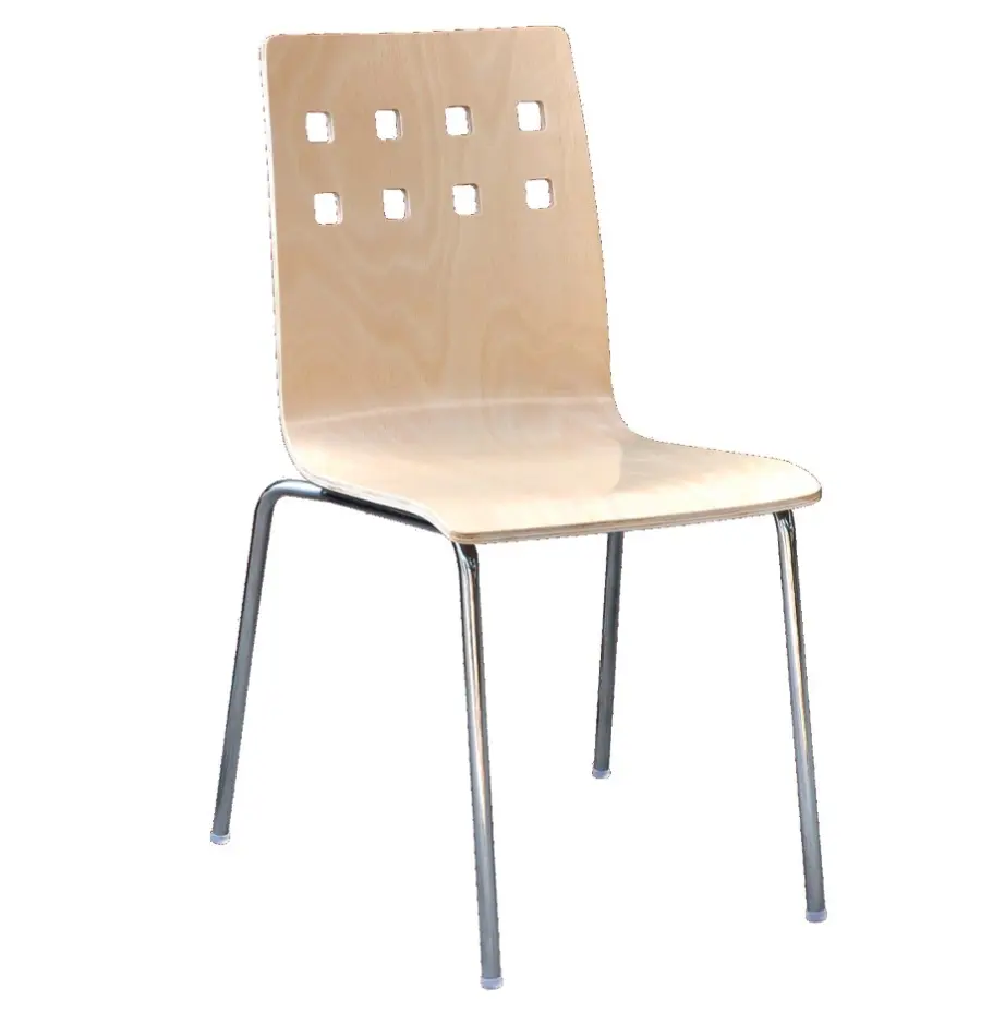 NJZ - 40 jídelní židle, sedák buk, kostra chrom