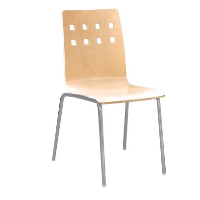 NJZ - 40 jídelní židle, sedák buk, kostra stříbrná