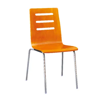 NJZ - 43 jídelní židle - kostra chrom, skořepina třešeň