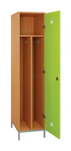 SLN - 41S šatní skříň dřevěná, 1-dveřová, háček, 1800 x 400 x 500, kovové nohy, korpus buk royal/dve