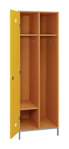 SLN - 61S šatní skříň dřevěná, 1-dveřová, háček, 1800 x 600 x 500, kovové nohy, korpus buk royal/dve