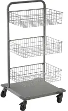 MNS 07/3K vozík s drátěnými boxy