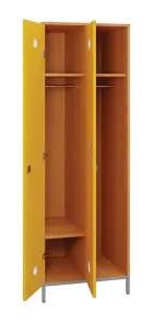 SLN - 62T šatní skříň dřevěná, 2-dveřová, šatní tyč, 1800 x 600 x 500, kovové nohy, korpus buk royal