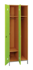 SLN - 62T šatní skříň dřevěná, 2-dveřová, šatní tyč, 1800 x 600 x 500, kovové nohy, korpus buk royal