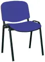 MARCELLA černá, židle konferenční, AN 068 koženka tm.modrá