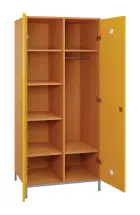 SLN - 81T šatní skříň dřevěná, 2-dveřová, šatní tyč, police, 1800 x 800 x 500, kovové nohy, korpus b