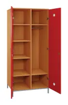 SLN - 81T šatní skříň dřevěná, 2-dveřová, šatní tyč, police, 1800 x 800 x 500, kovové nohy, korpus b