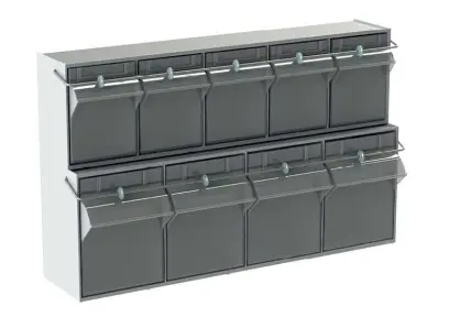 PV 770N - 9x box plastový výklopný box - komplet