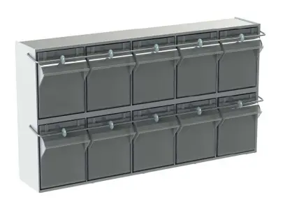 PV 771N - 10x box plastový výklopný box - komplet