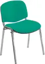 MARCELLA chrom, židle konferenční, AN 078 koženka tyrkysová