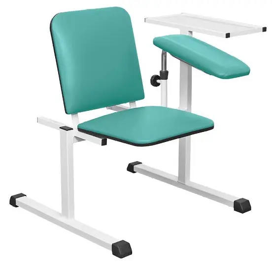 OZC - 06 židle odběrová s 1 područkou a stolkem, zelená č.6