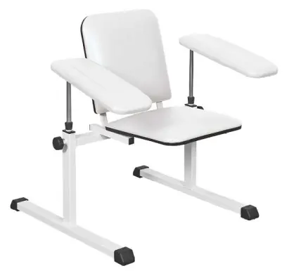 OZC - 07 židle odběrová se 2 područkami, bílá č.1