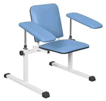 OZC - 07 židle odběrová se 2 područkami, modrá č.7