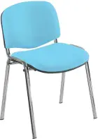 MARCELLA chrom, židle konferenční, AN  061 koženka blankytně modrá