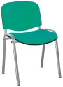 MARCELLA stříbrná, židle konferenční, AN 078 koženka tyrkysová