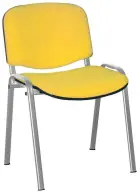 MARCELLA stříbrná, židle konferenční, AN 036 koženka žlutá