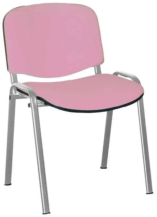 MARCELLA stříbrná, židle konferenční, AN 021 koženka Lila