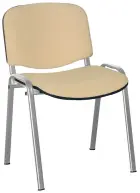 MARCELLA stříbrná, židle konferenční, AN 096 koženka béžová