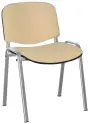 MARCELLA stříbrná, židle konferenční, AN 096 koženka béžová